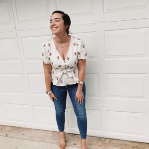 Embroidered Peplum Blouse | Anthropologie